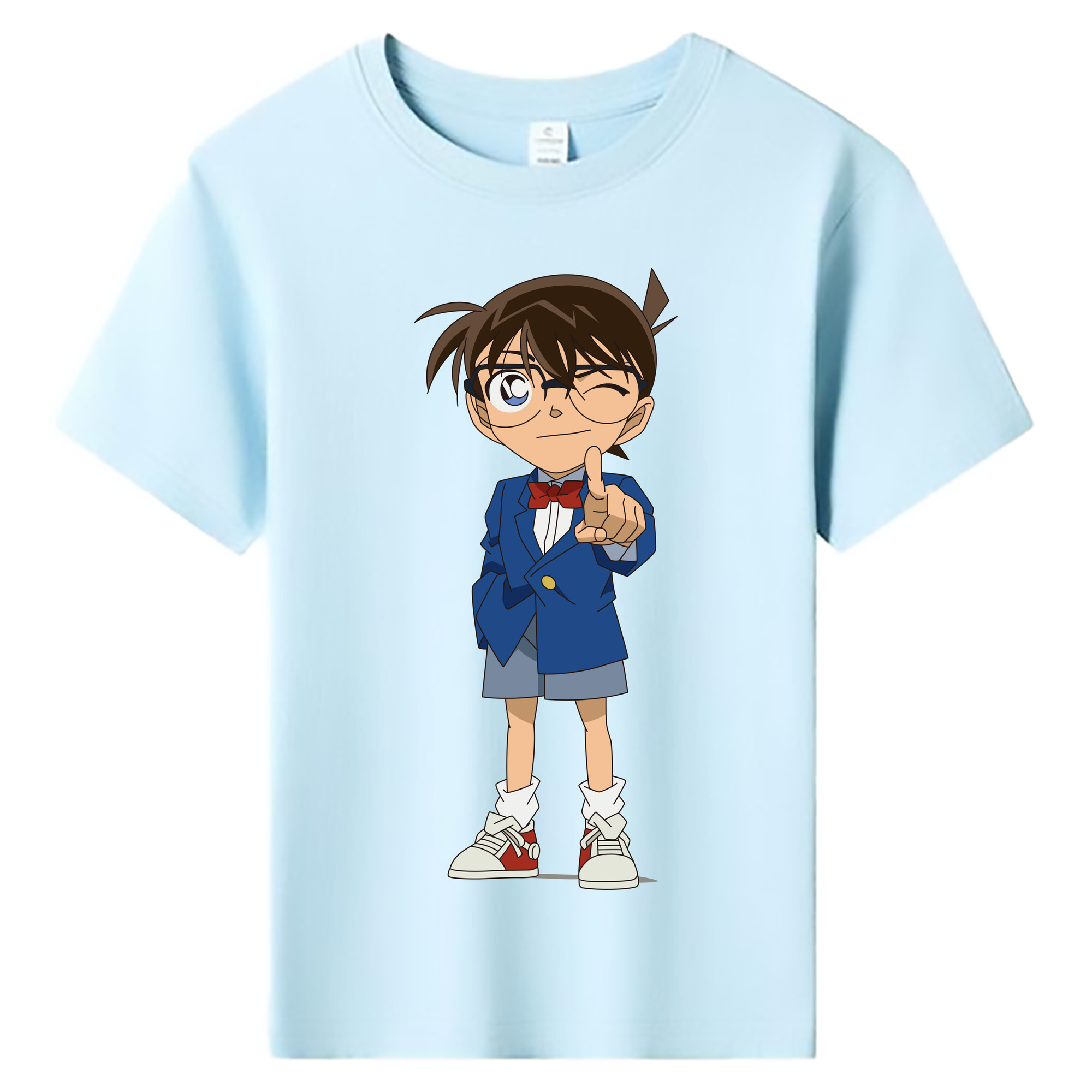 （画像用） 名探偵コナン 江戸川 コナン Detective Conan Conan Edogawa 綿100％キッズTシャツ（フロントプリント）